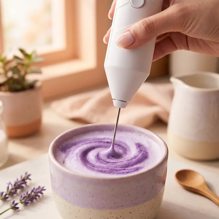 Mousseur ร lait รฉlectrique rechargeable ube latte situation